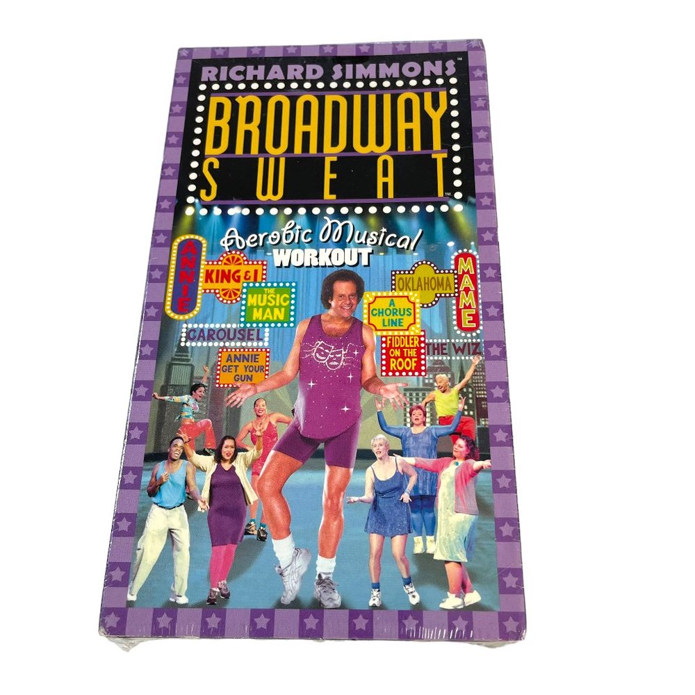 NWT VTG RICHARD SIMMONS Broadway Sweat Aerobic Musical Workout 2000 VHS Tape